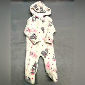 Little beginnings baby girl winter jumpsuit- incredibly soft and warm 0-3m